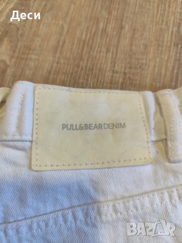 бели дънкови панталонки на Pull&Bear, снимка 5 - Къси панталони и бермуди - 50179790