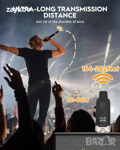 STRICH UHF безжична микрофонна система, XLR микрофонен адаптер, 16 канала, снимка 3 - Микрофони - 52614262