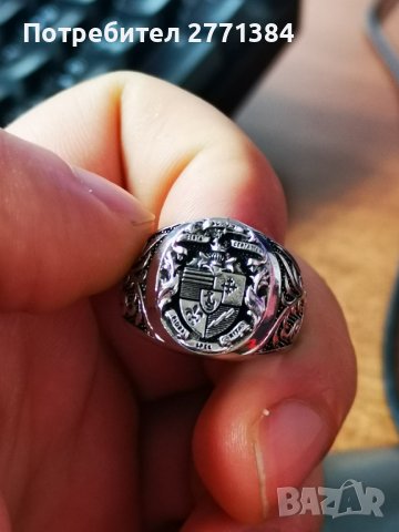 Супер детайлен келтски мъжки пръстен с печат 925 размер9-10 (не съм сигурен дали е 100% сребро, но м, снимка 5 - Други - 37471165