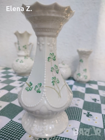 Ваза Island на Belleek Ирландия, снимка 3 - Вази - 52505060
