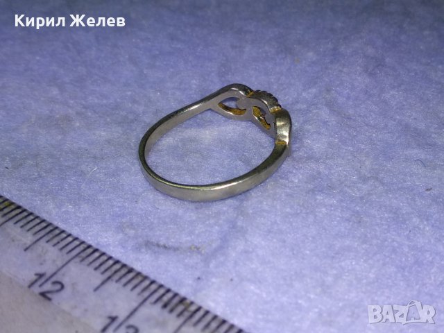 СТИЛЕН АЖУРЕН ВИНТИДЖ АРТ СРЕБЪРЕН СКЪПОЦЕНЕН ПРЪСТЕН СРЕБРО 925 АНГЛИЯ с ФАСЕТ ЦИРКОНЧЕТА 40163, снимка 8 - Пръстени - 42794832