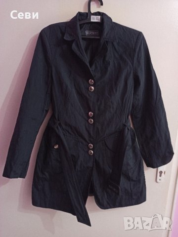 Черно шушляково палто , снимка 1 - Палта, манта - 42292082