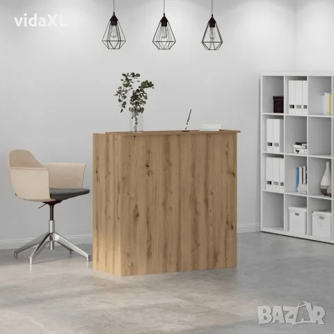 vidaXL Приемно бюро, дъб артизан, 100x50x103,5 см, инженерно дърво, снимка 4 - Бюра - 56147062