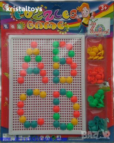 Мозайка на картон едри пинчета, снимка 1