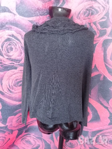 Тъмно сива свободно падаща жилетка М, снимка 2 - Жилетки - 51342936