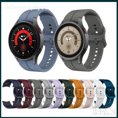 Силиконова Каишка за Samsung Watch5 Pro /Watch4 Classic / Active 2, снимка 1 - Смарт гривни - 38246189