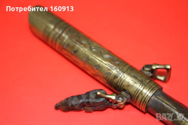 Османски балкански дозатор за барут за кремъчни капсулни пушки пищови., снимка 9 - Антикварни и старинни предмети - 51121644