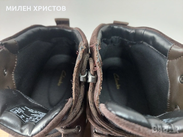 CLARKS Topton Mid-Естествена кожа(Като Нови)-№45, снимка 10 - Мъжки боти - 53339112