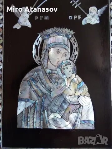 ГОЛЯМА СЕДЕФЕНА ИКОНА, снимка 4 - Антикварни и старинни предмети - 48633101