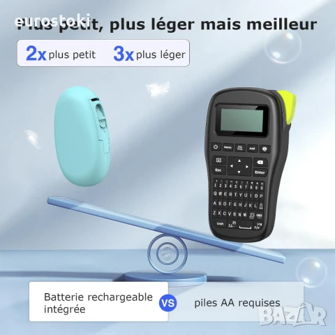 SUPVAN E10 Етикетен принтер с 1 ролка етикет, съвместима с над 40 вида стикери за етикети, снимка 9 - Принтери, копири, скенери - 51109750