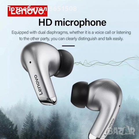 Bluetooth слушалки Lenovo, снимка 2 - Безжични слушалки - 39779815