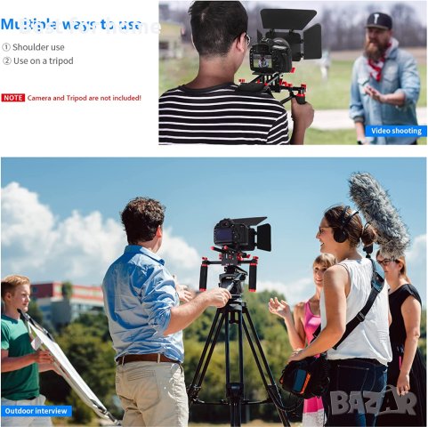Раменен статив NEEWER Camera Shoulder Rig, снимка 8 - Чанти, стативи, аксесоари - 40700613