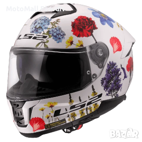 Каска LS2 FF808 Stream II Flowers White