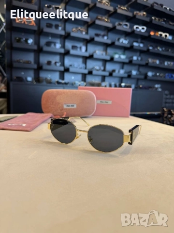 очила с черен обикновен калъф и Ув защита miu miu