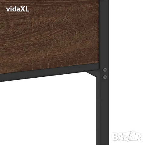 vidaXL Рамка за легло без матрак кафяв дъб 120x200 см инженерно дърво, снимка 10 - Спални и легла - 56147569