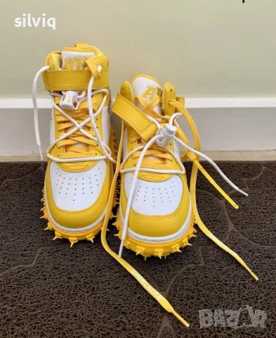 Nike Air Force 1 Mid x Off-White , снимка 4 - Маратонки - 47379109