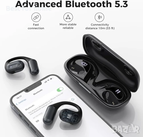 BNARQP Отворени Bluetooth слушалки за уши, снимка 4 - Bluetooth слушалки - 50503693