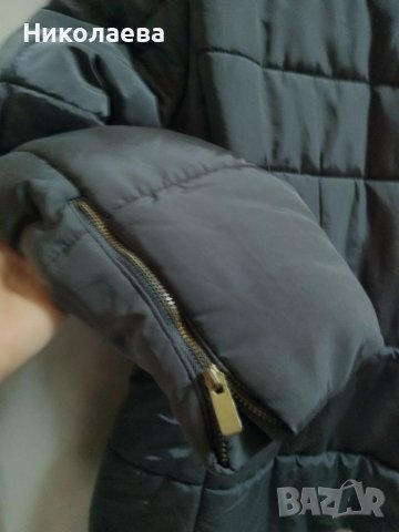 Сива шуба с голяма яка "flame",XL, снимка 5 - Якета - 38184030