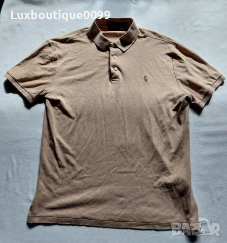 Мъжка тениска с яка Ralph Lauren Custom Slim fit M, снимка 2 - Тениски - 53919218