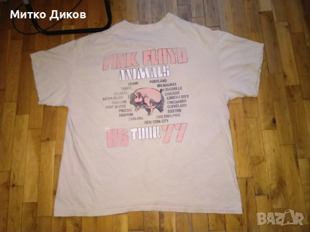 Pink Floyd Animals Tour 1977 Shirt Looks worn тениска като носена изглежда отлична размер Л, снимка 11 - Тениски - 51722120