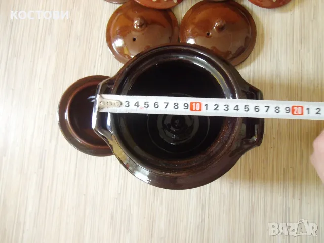 Керамично гърне + 2 гювечета , снимка 4 - Съдове за готвене - 56413618