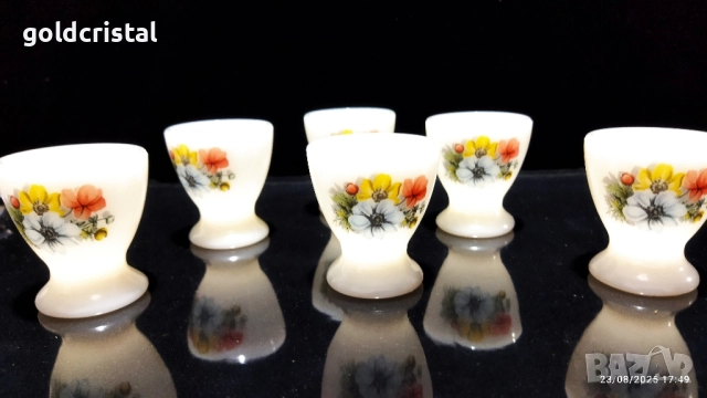 френски аркопал чашки за яйца , снимка 3 - Антикварни и старинни предмети - 51477053