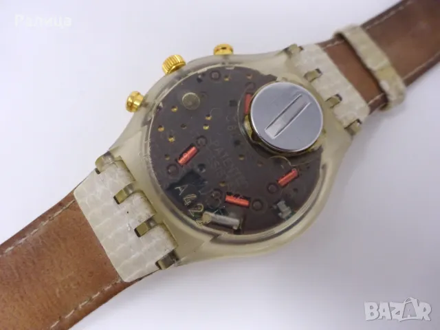 Часовник хронограф Swatch със седефен циферблат , снимка 6 - Мъжки - 50150206