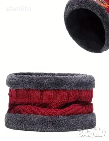 Зимна шапка и шал с подплата от полар, снимка 6 - Шапки - 47822870