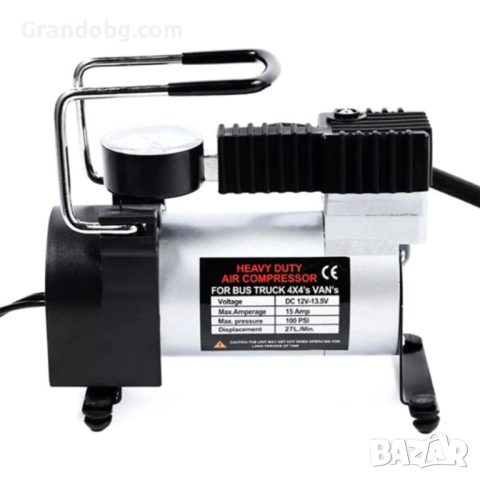 Универсален Компресор За Гуми WerkBull 12V с 3 Вида Накрайника, снимка 2 - Компресори - 52421607