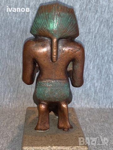 Бронзова статуетка на Тутмос IV, снимка 4 - Антикварни и старинни предмети - 40350687