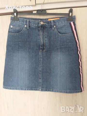 Дънкова пола с кантове - 12,00лв., снимка 5 - Поли - 30468116