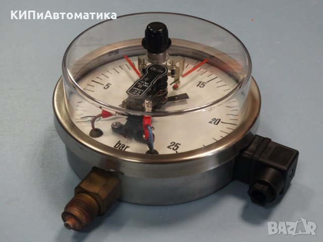 Ел. контактен Манометър Nuova Fima Ф 160, 25 bar, снимка 5 - Резервни части за машини - 34450141