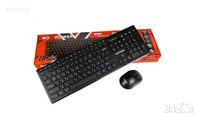 Клавиатура + Мишка Безжични Roxpower LK-8175 черна