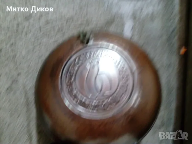 Българска народно творчество от соца София Улпия Сердика медна чиния фи 236мм отлична, снимка 4 - Декорация за дома - 55954120