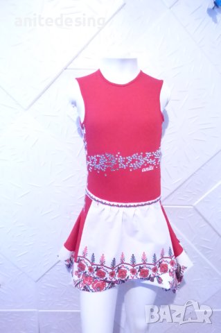 Детска рокля за спортни танци с етно мотиви, снимка 7 - Детски рокли и поли - 42915547