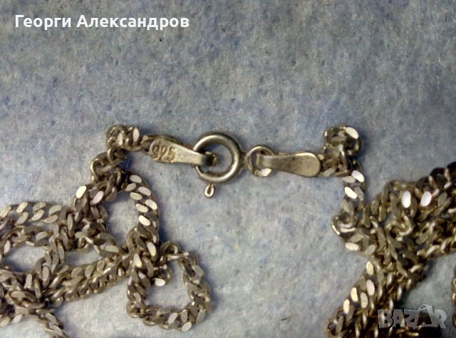 Разкошно СКЪПОЦЕННО СРЕБЪРНО КОЛИЕ За Йоана СРЕБРО 925 с БЯЛА ПОЗЛАТА и Фасетирани БЛЕСТЯЩИ ЦИРКОНИ, снимка 4 - Колиета, медальони, синджири - 52776276