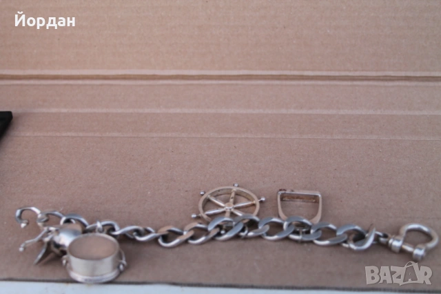 Дамска сребърна гривна , снимка 10 - Гривни - 54056532