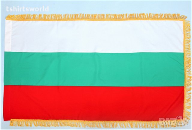 Българско знаме с ресни 70х120см