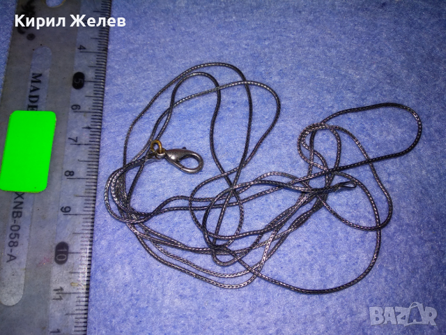 МАРКОВО НЕЖНО ТРОЙНО СРЕБЪРНО КОЛИЕ СРЕБРО 925 с БЯЛА ПОЗЛАТА / Закопчалката НЕ е Сребърна! 43808, снимка 5 - Колиета, медальони, синджири - 44664323