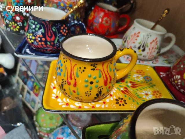 Турски чашки за кафе с чинийки, снимка 14 - Чаши - 47589991