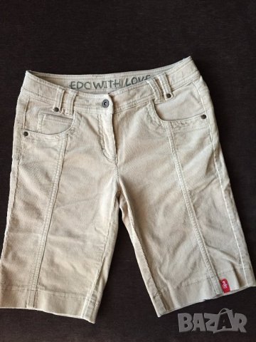Детски бермуди ESPRIT оригинал, за 158см., от кадифе, бежови джинси, като нови!!!, снимка 2 - Детски панталони и дънки - 11374549