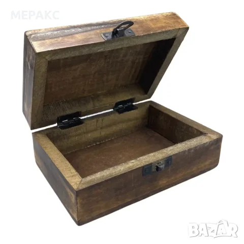 Средна дървена кутия с керамична глазура – 15 × 10 × 6 см, снимка 3 - Други - 56223899