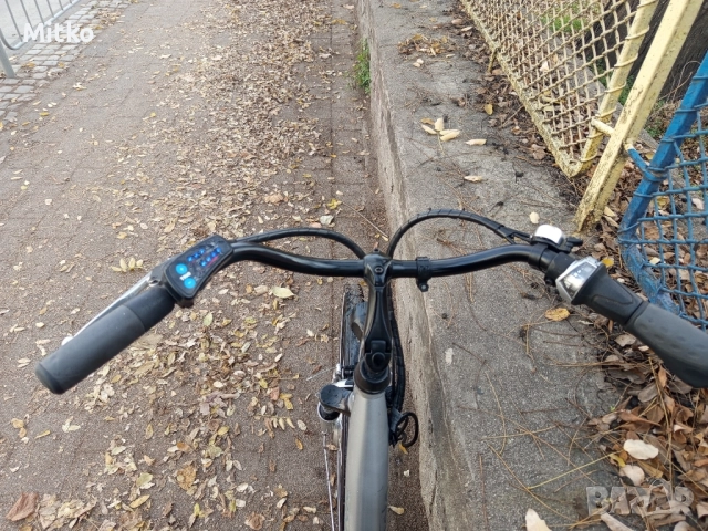 28 цола електрически алуминиев велосипед с 7 скорости усилени капли амортисьори предни като нов, снимка 10 - Велосипеди - 52547876