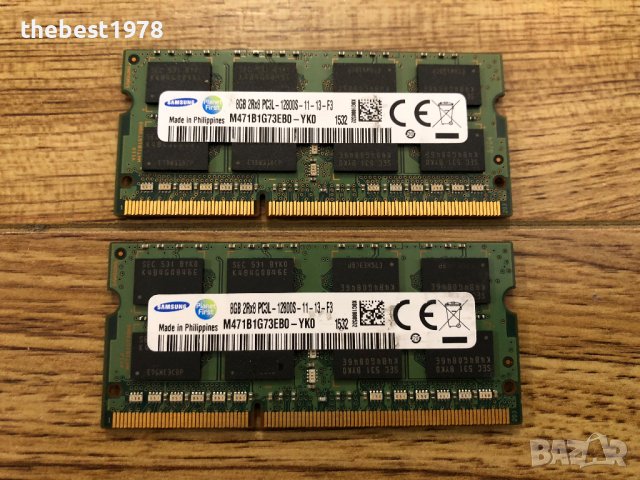 8GB/16GB DDR3L Рам Памет За Лаптоп`Samsung/Micron/Hynix 1600MHz/12800s