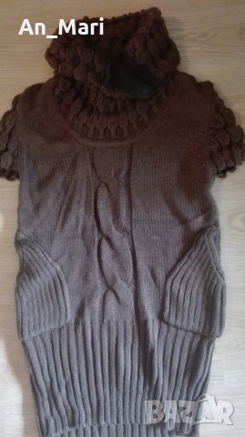 Дамски пуловер в бежаво-кафявата гама, снимка 2 - Блузи с дълъг ръкав и пуловери - 30273629