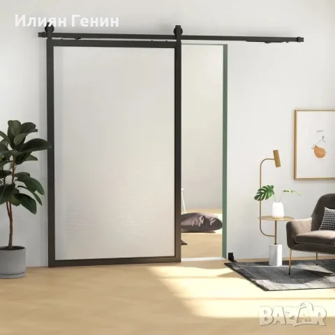 Комплект за плъзгаща се врата HOMCOM, снимка 4 - Интериорни врати - 55856952