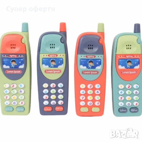 Многофункционален детски телефон със звуци – Интерактивна играчка със светлини и мелодии
