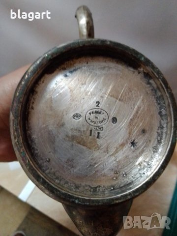 Посребрен корабен чайник -1860г., снимка 2 - Антикварни и старинни предмети - 29999856