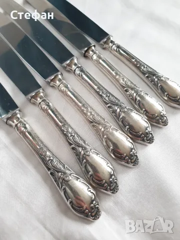 Комплект посребрени ножове, снимка 4 - Антикварни и старинни предмети - 49663581