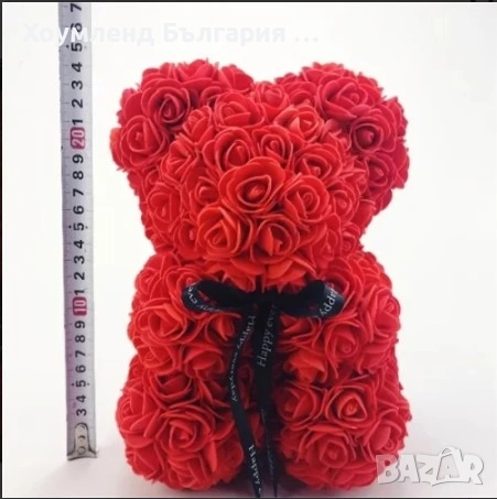 Мече от РОЗИ в кутия - ПОДАРЪК за Св. Валентин, снимка 6 - Други - 54355802
